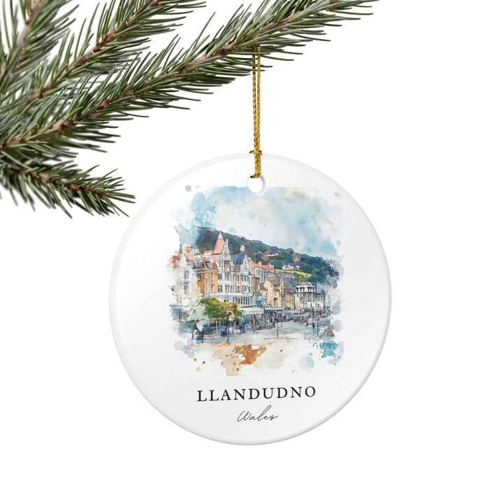 Llandudno Ornament: Unique Llandudno Souvenir, Wales Xmas Decor, and Authentic Wales Gift