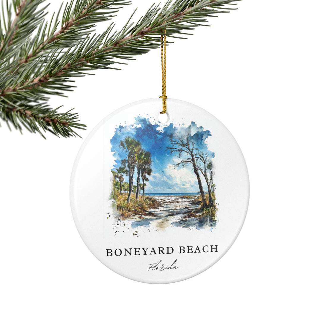 Boneyard Beach Ornament: Unique Boneyard Beach Souvenir, Florida Xmas Decor, and Authentic Boneyard Beach FL Gift