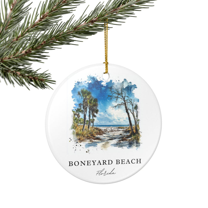 Boneyard Beach Ornament: Unique Boneyard Beach Souvenir, Florida Xmas Decor, and Authentic Boneyard Beach FL Gift