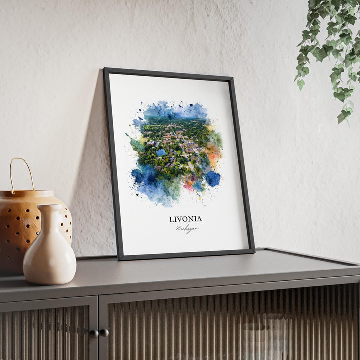 Livonia, Michigan – Watercolor Art Print
