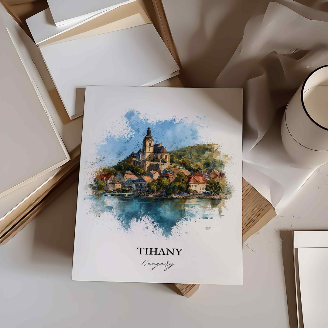 Tihany, Hungary – Watercolor Art Print