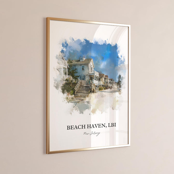 Beach Haven, New Jersey – Watercolor Art Print