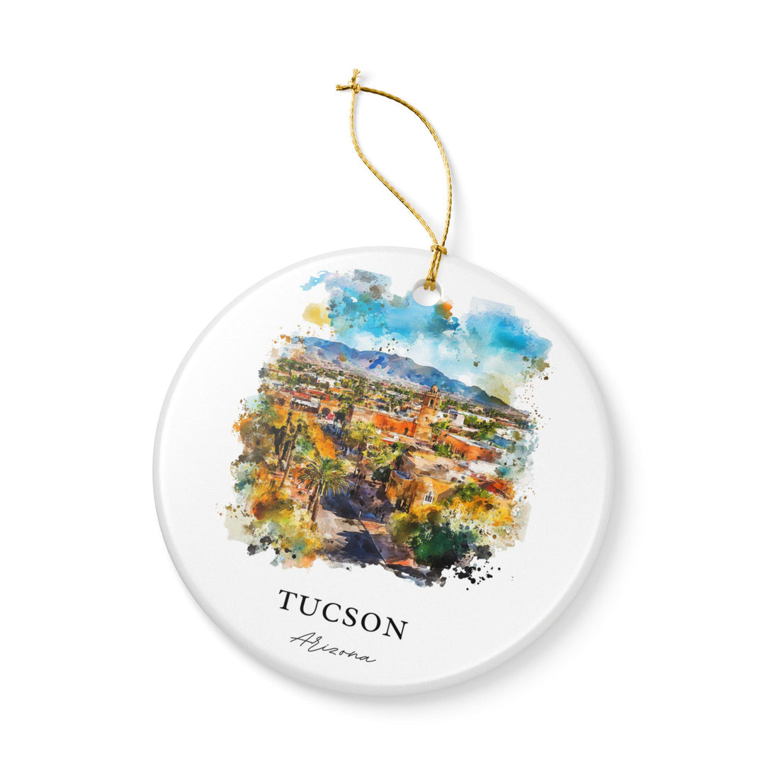 Tucson Arizona Ornament: Unique Tucson Souvenir, Tucson Xmas Decor, and Authentic Tucson AZ Gift