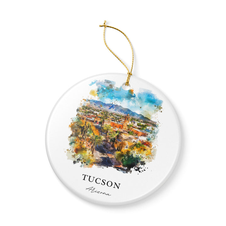 Tucson Arizona Ornament: Unique Tucson Souvenir, Tucson Xmas Decor, and Authentic Tucson AZ Gift