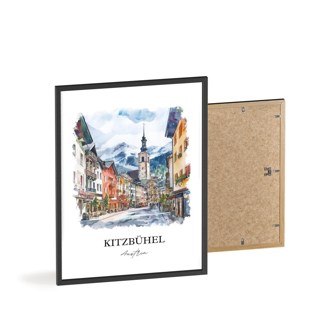 Kitzbuhel Wall Art, Innsbruck Print, Austria Watercolor Art, Kitzbuhel Gift, Travel Print, Travel Poster, Housewarming Gift
