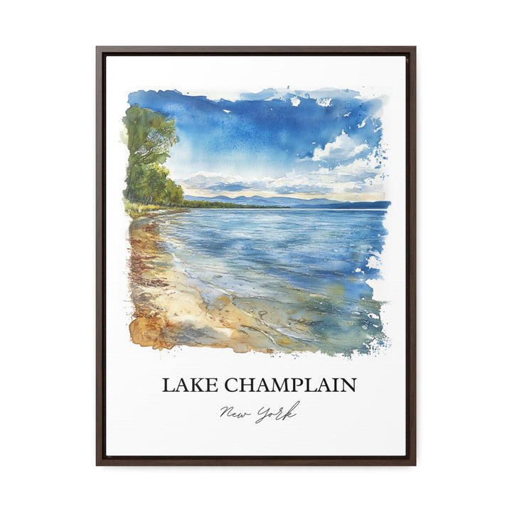 Lake Champlain NY Wall Art, Ticonderoga Print, NY Watercolor Art, Lake Champlain NY Gift, Travel Print, Travel Poster, Housewarming Gift