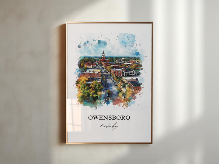 Owensboro, Kentucky, Kentucky – Watercolor Art Print