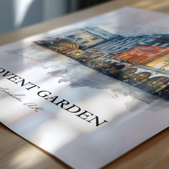 Covent Garden, England – Watercolor Art Print