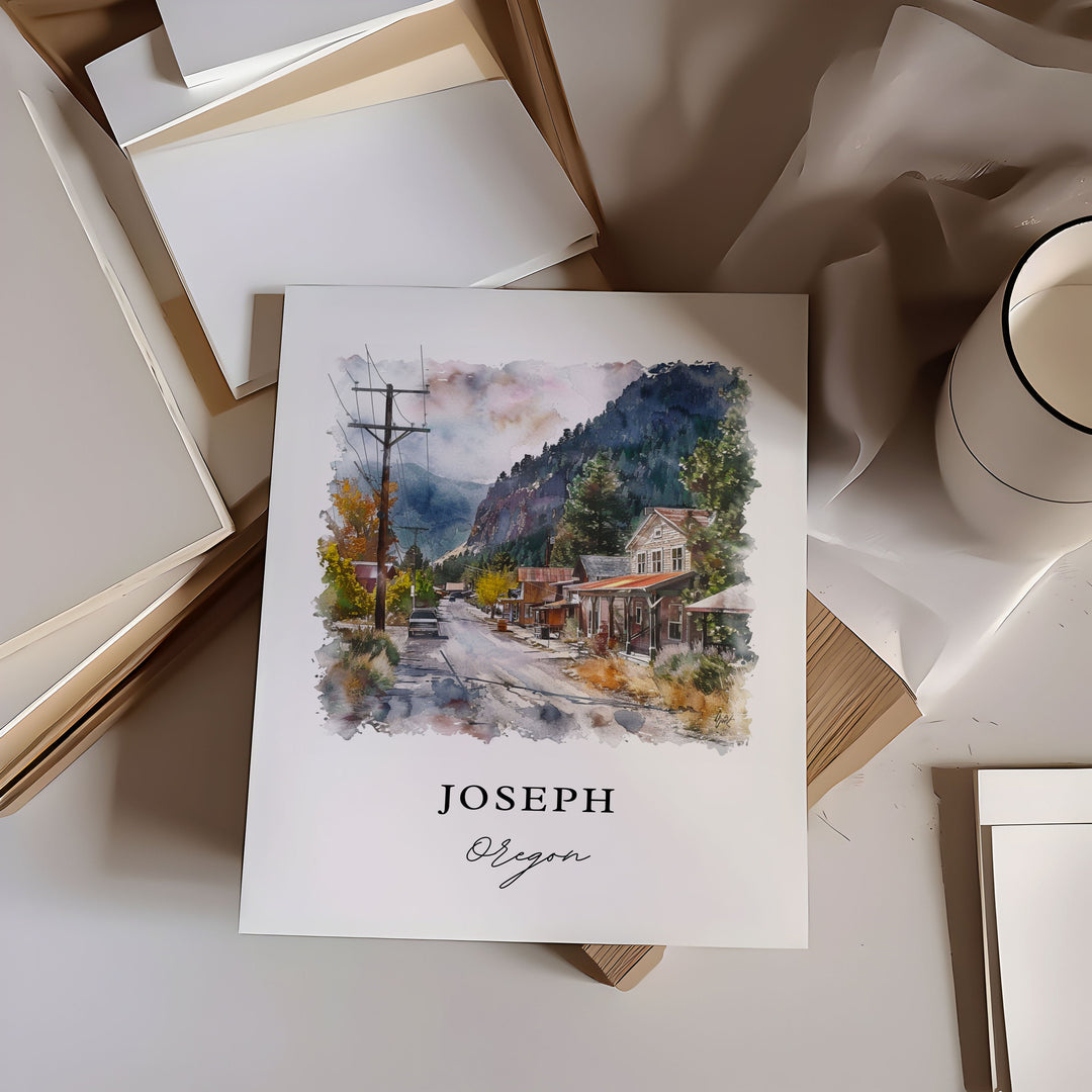 Joseph, Oregon, Oregon – Watercolor Art Print