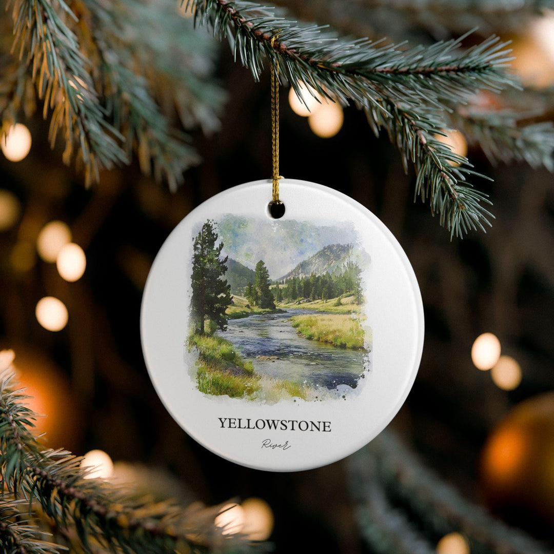 Yellowstone River Ornament: Unique Yellowstone Souvenir, Yellowstone River Xmas Decor, and Authentic Yellowstone River Gift