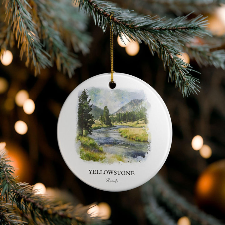 Yellowstone River Ornament: Unique Yellowstone Souvenir, Yellowstone River Xmas Decor, and Authentic Yellowstone River Gift