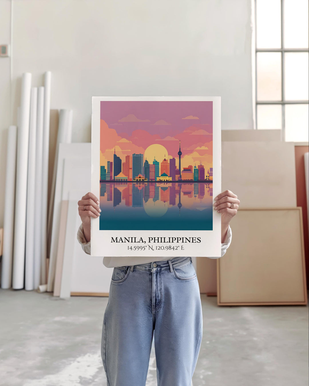 Manila Philippines Art, Manila Retro Travel Art, Manila Home Decor, Manila Gift, Philippines Travel Art, Travel Prints, Housewarming Gift