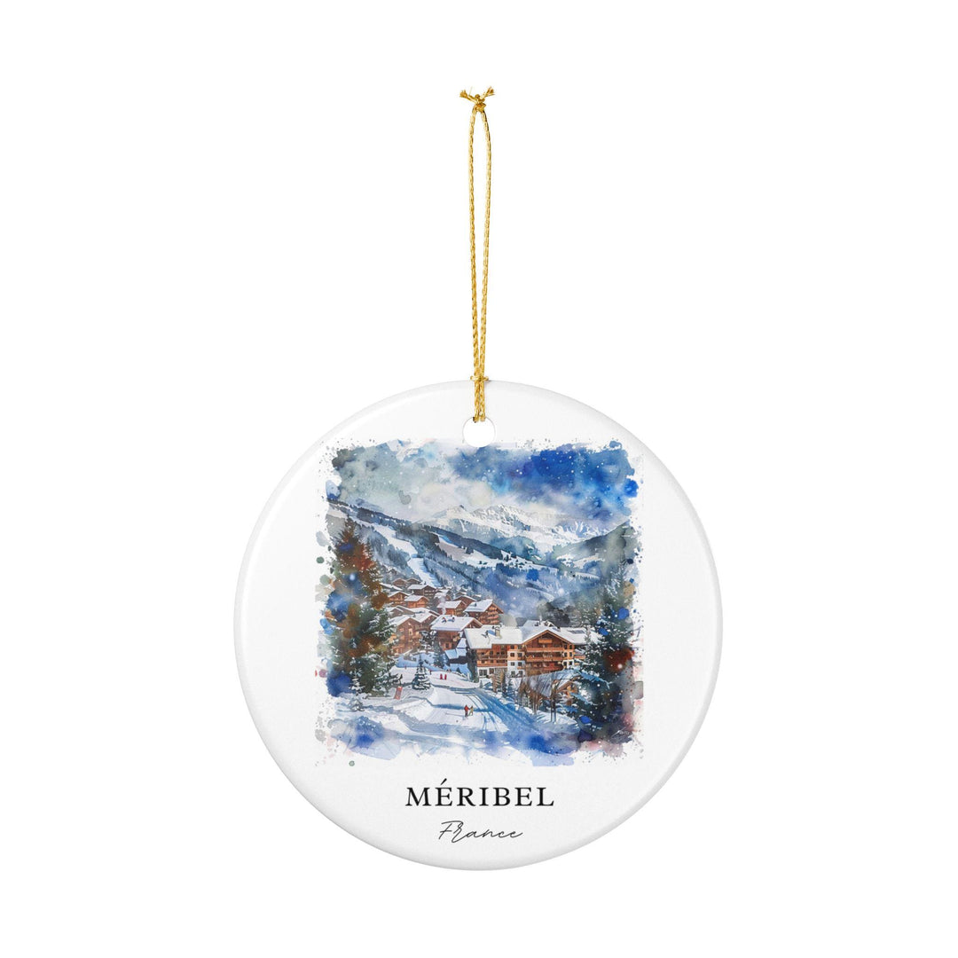 Meribel France Ornament: Unique Meribel France Souvenir, French Alps Xmas Decor, and Authentic France Ski Gift