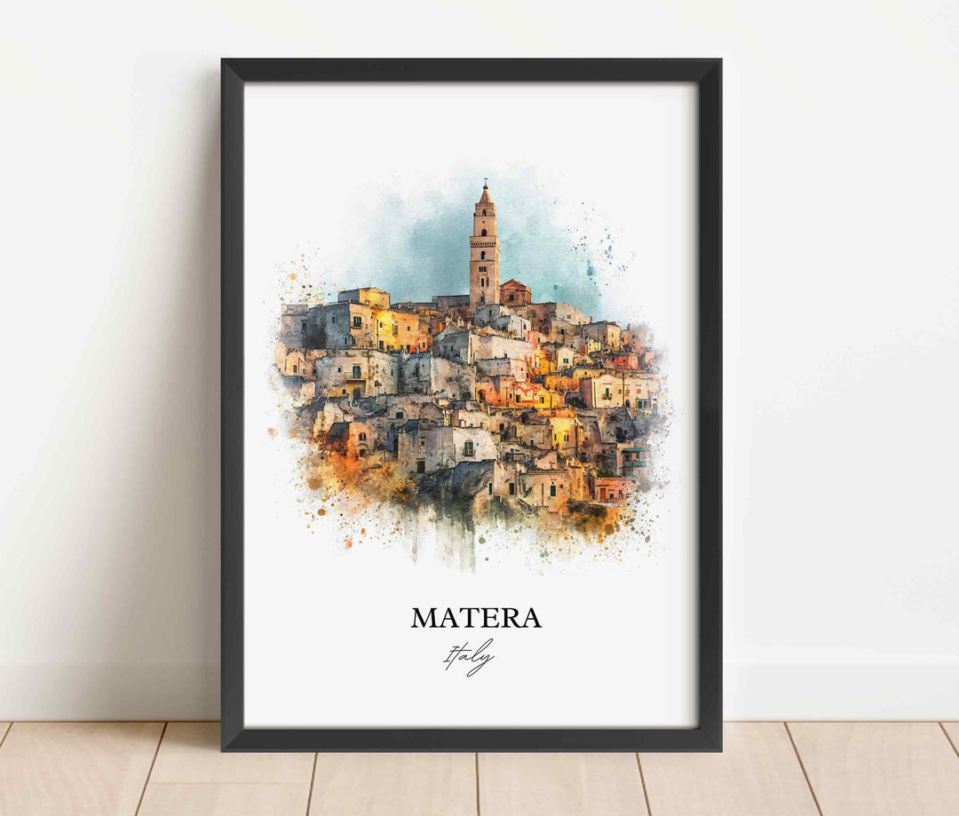 Matera, Italy – Watercolor Art Print