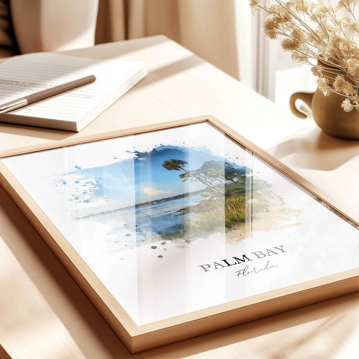 Palm Bay, Florida – Watercolor Art Print