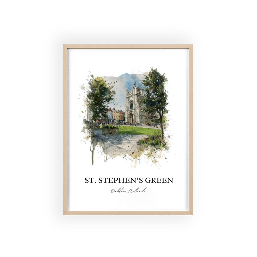 St. Stephen's Green, Ireland – Watercolor Art Print