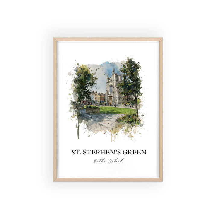 St. Stephen's Green, Ireland – Watercolor Art Print