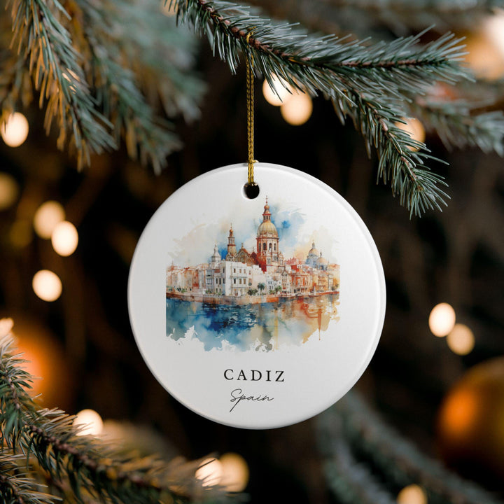 Cadiz Spain Ornament: Unique Cadiz Spain Souvenir, Spain Xmas Decor, and Authentic Cadiz Spain Gift