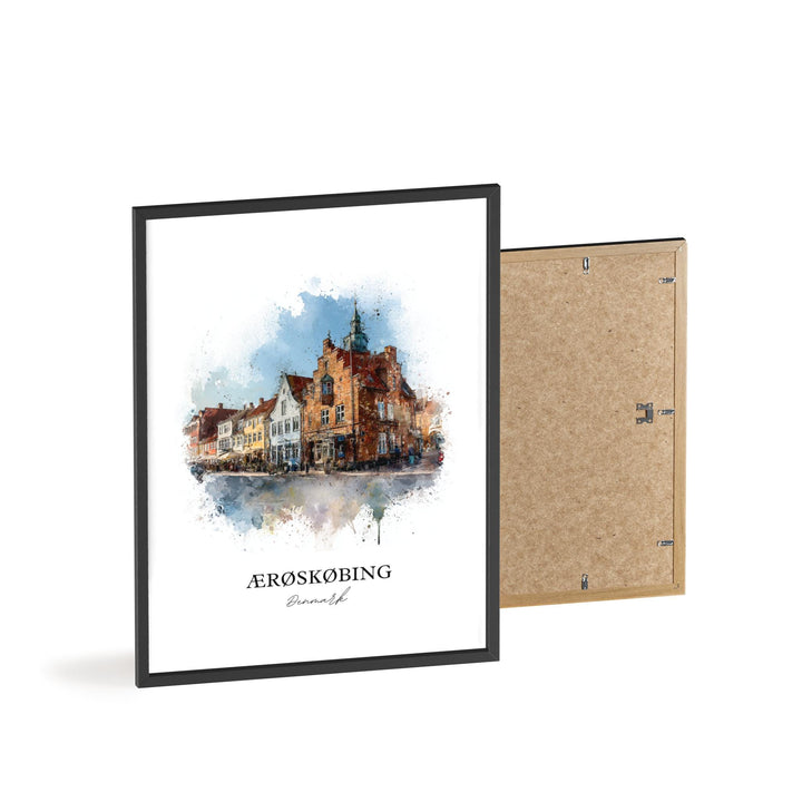 Aerøskøbing, Denmark – Watercolor Art Print