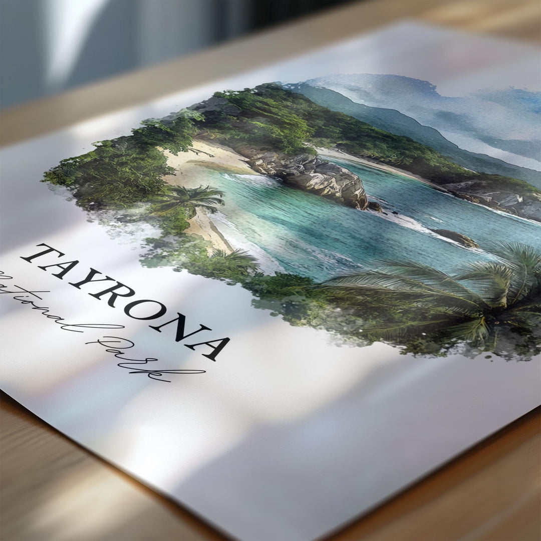 Tayrona National Park Art, Santa Marta Print, Colombia Watercolor, Tayrona Natl Park Gift, Travel Print, Travel Poster, Housewarming Gift
