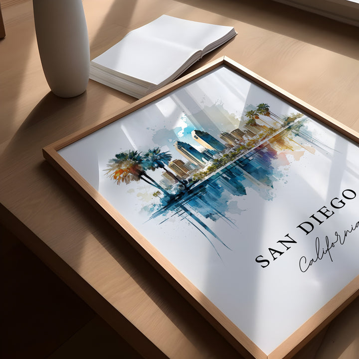 San Diego wall art - San Diego, California poster, San Diego Wedding gift, San Diego Birthday present, Custom Text, Personalised Gift