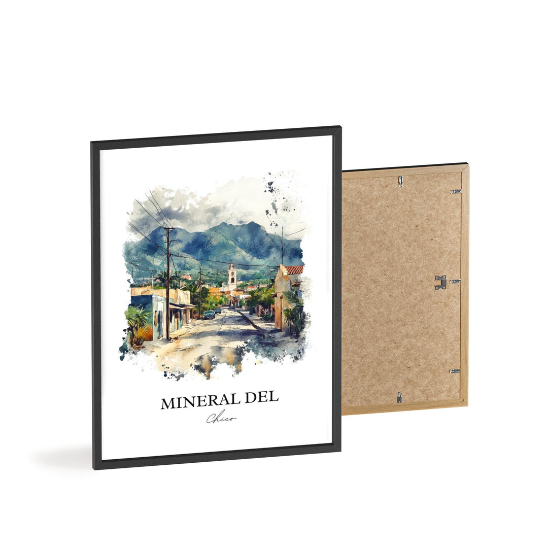 Mineral del Chico Wall Art, Mexico Print, Mexico Watercolor Art, Mineral del Chico Gift, Travel Print, Travel Poster, Housewarming Gift