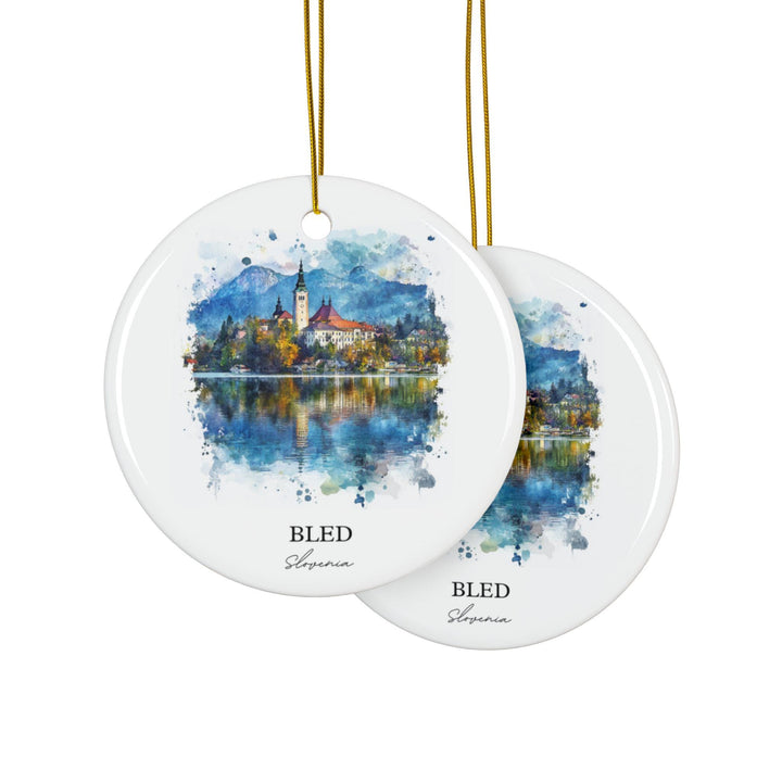 Bled Slovenia Ornament: Unique Bled Slovenia Souvenir, Slovenia Xmas Decor, and Authentic Lake Bled Gift