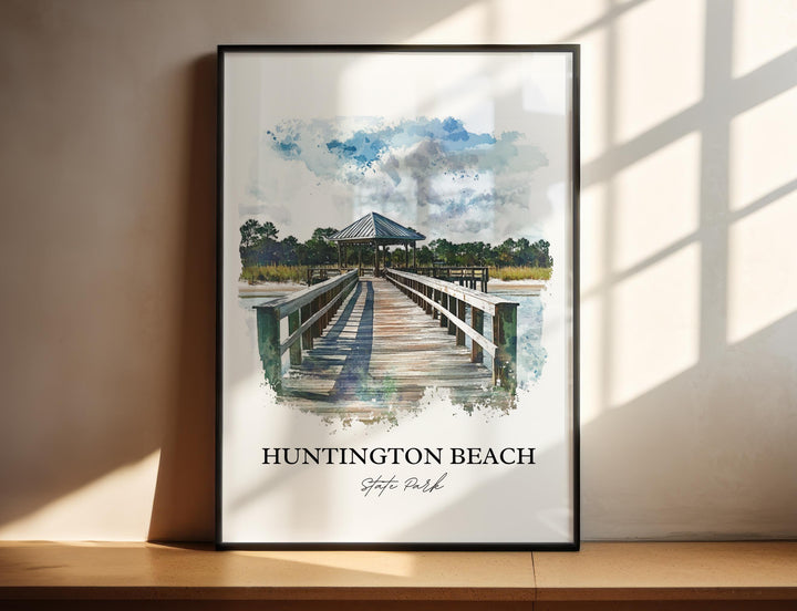 Huntington Beach SC Wall Art, Georgetown County Print, SC Artwork, Huntington Beach SC Gift, Travel Print, Travel Poster, Housewarming Gift