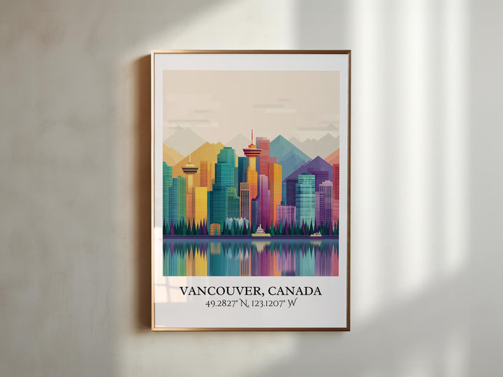 Vancouver Art, Vancouver Retro Travel Art, Vancouver Home Decor, Vancouver Gift, BC Travel Art, Travel Prints, Housewarming Gift