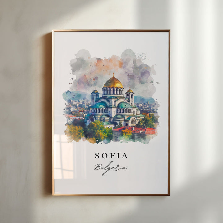 Sofia Bulgaria wall art - Bulgaria, Sofia print, Sofia Wedding gift, Sofia Birthday present, Custom Text, Perfect Gift