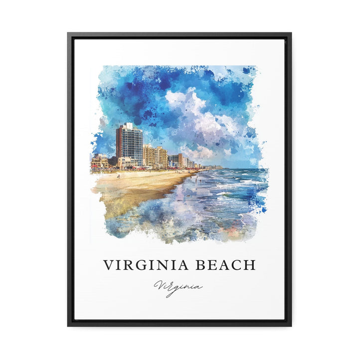 Virginia Beach Wall Art, Virginia Beach Print, VA Beach Watercolor Art, Virginia Beach Gift,