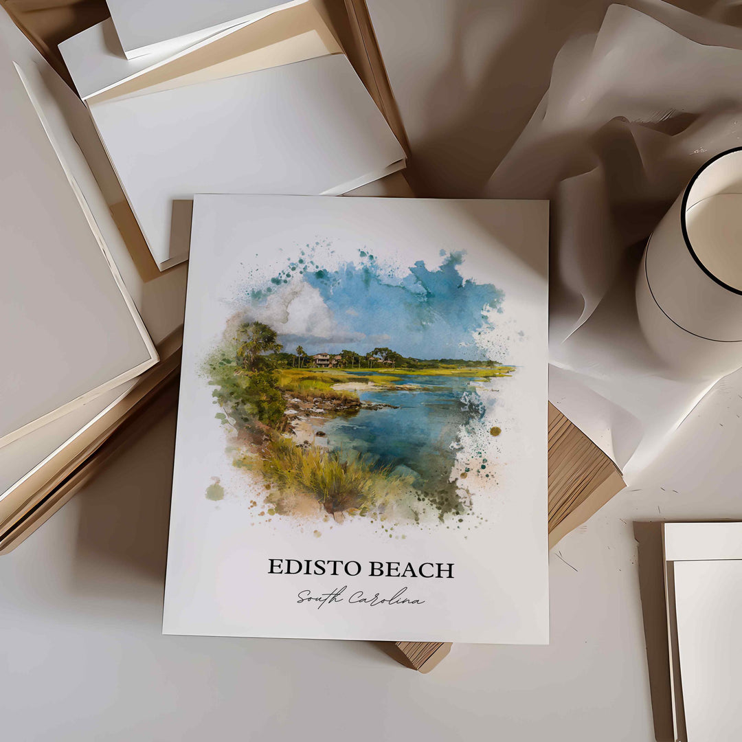 Edisto Beach, South Carolina – Watercolor Art Print