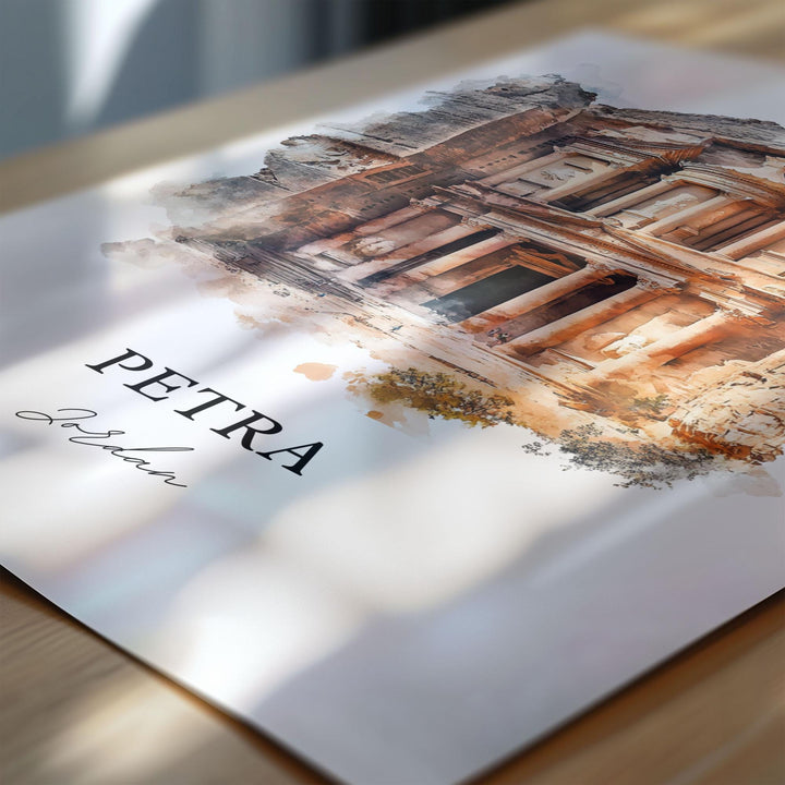 Petra, Jordan – Watercolor Art Print