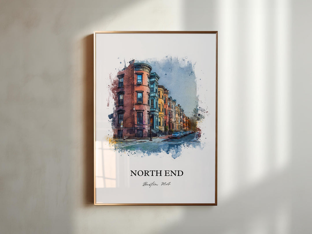 North End, Boston MA – Watercolor Art Print