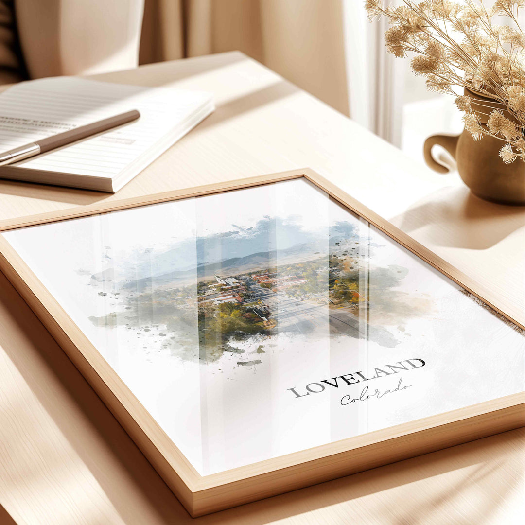Loveland, Colorado – Watercolor Art Print