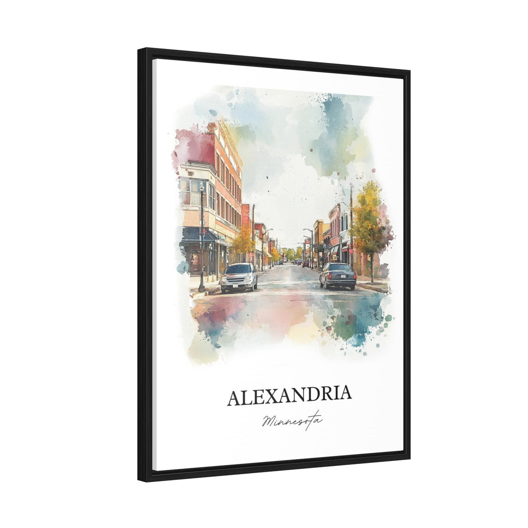 Alexandria MN Art, Douglas County Print, Minnesota Watercolor Art, Alexandria Minnesota Gift, Travel Print, Travel Poster, Housewarming Gift
