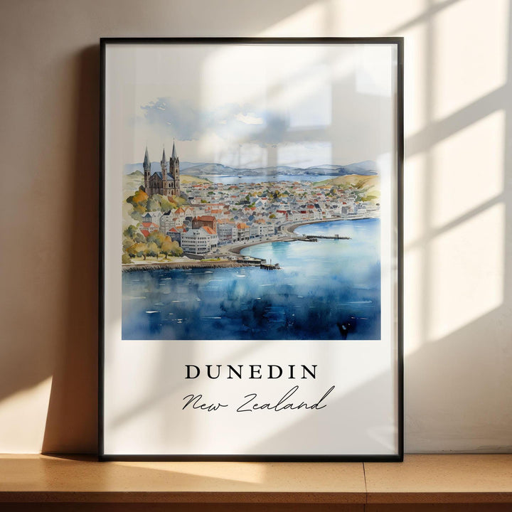 Dunedin New Zealand wall art - NZ, Dunedin poster, Dunedin Wedding gift, Birthday present, Custom Text, Personalized Gift