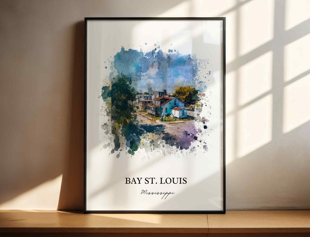 Bay St. Louis, Mississippi – Watercolor Art Print