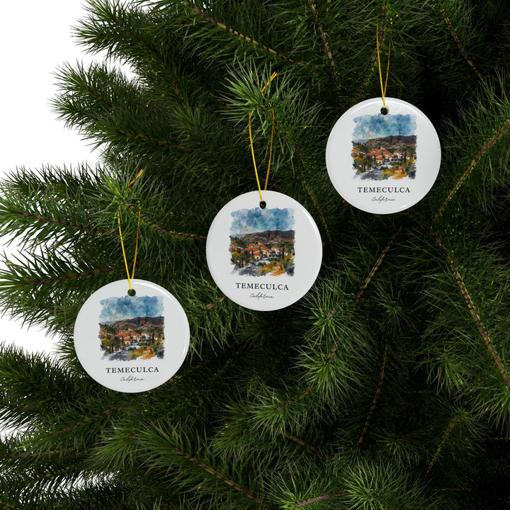 Temecula CA Ornament: Unique Temecula Souvenir, Temecula Decor, and Authentic Temecula Cali Gift