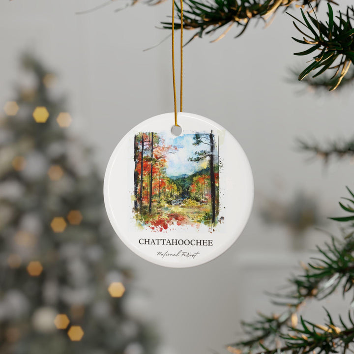 Chattahoochee National Forest Ornament: Unique Chattahoochee Souvenir, Chattahoochee Xmas Decor, and Authentic Georgia Gift