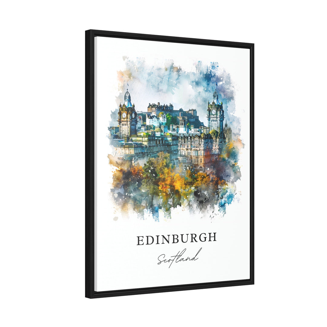 Edinburgh Wall Art, Edinburgh Print, Edinburgh Scotland Watercolor Art, Scotland Gift,