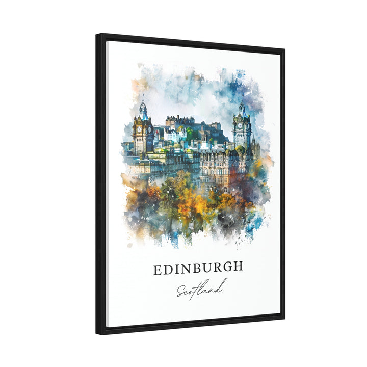 Edinburgh Wall Art, Edinburgh Print, Edinburgh Scotland Watercolor Art, Scotland Gift,