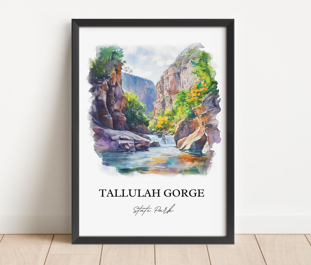 Tallulah Gorge, Georgia, USA – Watercolor Art Print