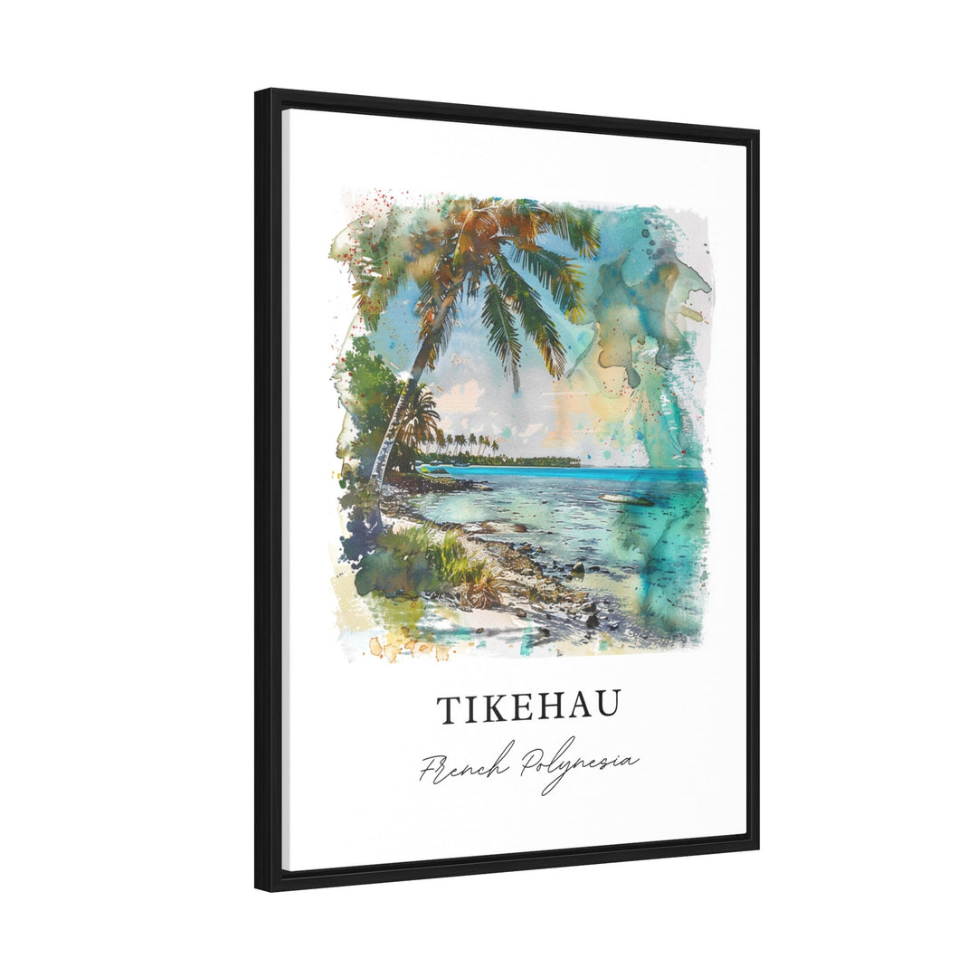 Tikehau Wall Art, Porutu-kai Print,  French Polynesia Watercolor Art, Tikehau Gift,