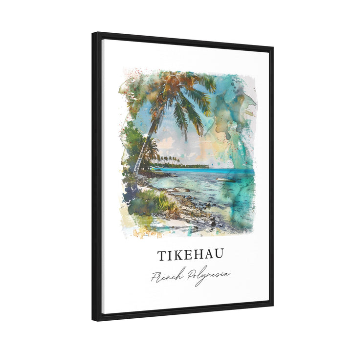 Tikehau Wall Art, Porutu-kai Print,  French Polynesia Watercolor Art, Tikehau Gift,