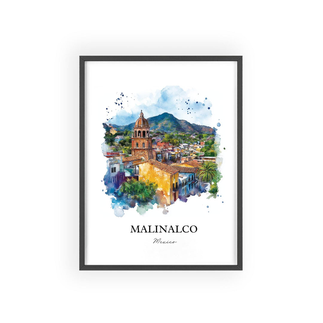 Malinalco MX Wall Art, Ixtapan Region Print, Mexico Watercolor Art, Malinalco Mexico Gift, Travel Print, Travel Poster, Housewarming Gift