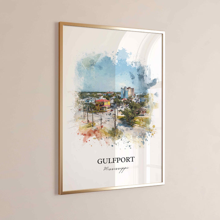 Gulfport, Mississippi – Watercolor Art Print