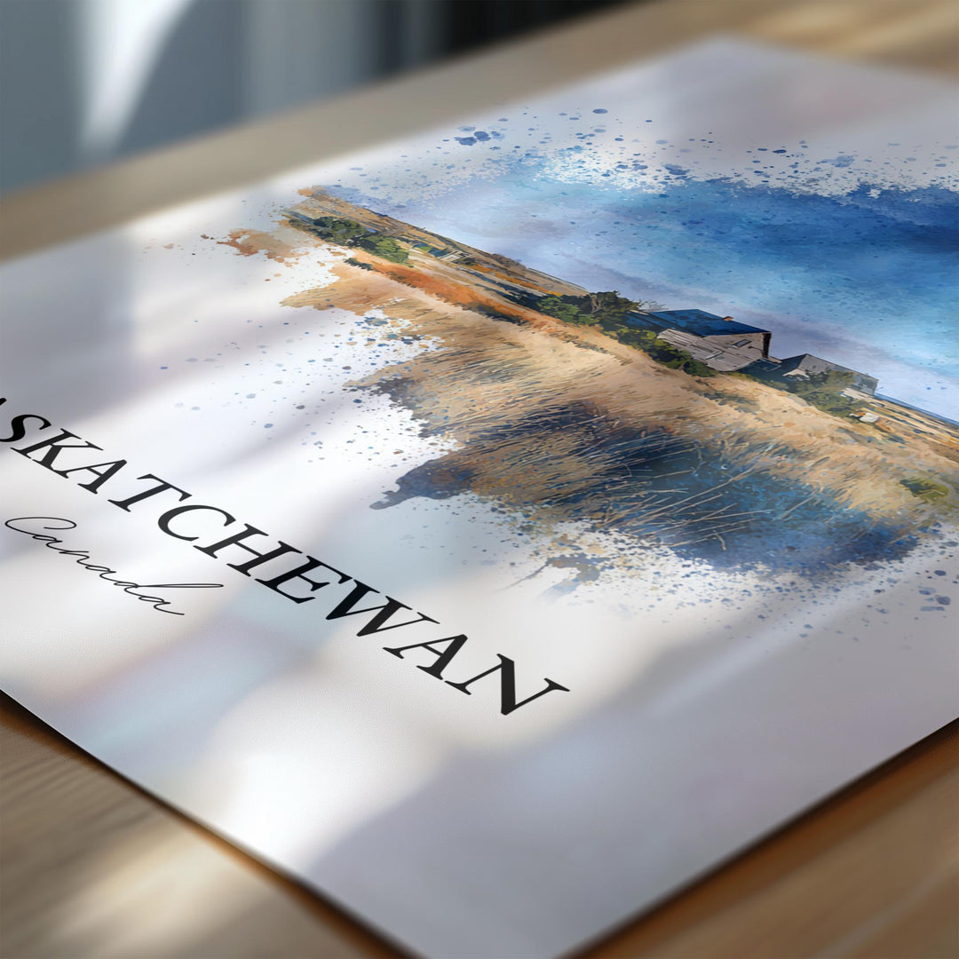 Saskatchewan, Canada – Watercolor Art Print