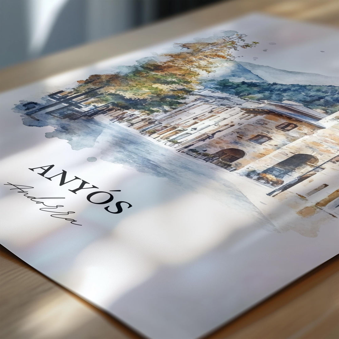 La Massana, Andorra – Watercolor Art Print