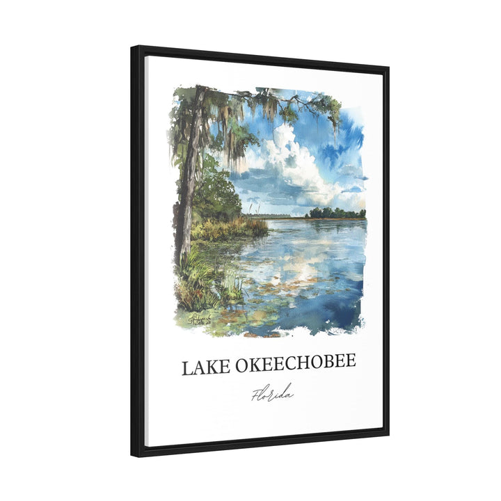 Lake Okeechobee Wall Art, Okeechobee Print, Florida Watercolor Art, Lake Okeechobee Gift, Travel Print, Travel Poster, Housewarming Gift